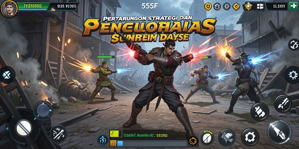 Tampilan gameplay mendebarkan dengan strategi SLG yang mendalam.