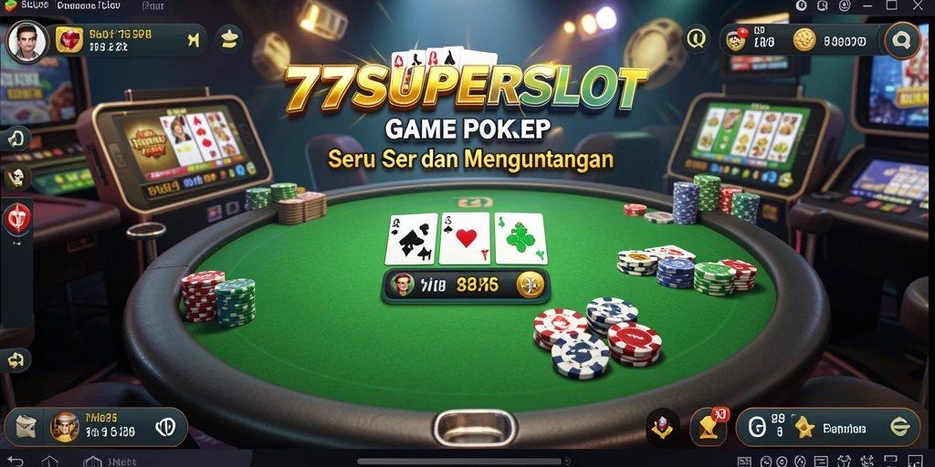 Gameplay poker yang seru dan penuh tantangan di 77SUPERSLOT.