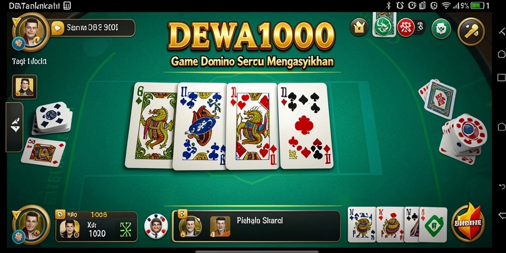 Tampilan menarik dari gameplay Domino di DEWA1000.