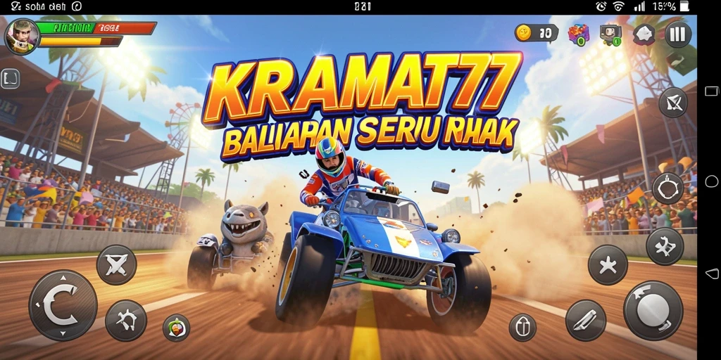 Gameplay Racing KRAMAT77 yang menegangkan dan seru.