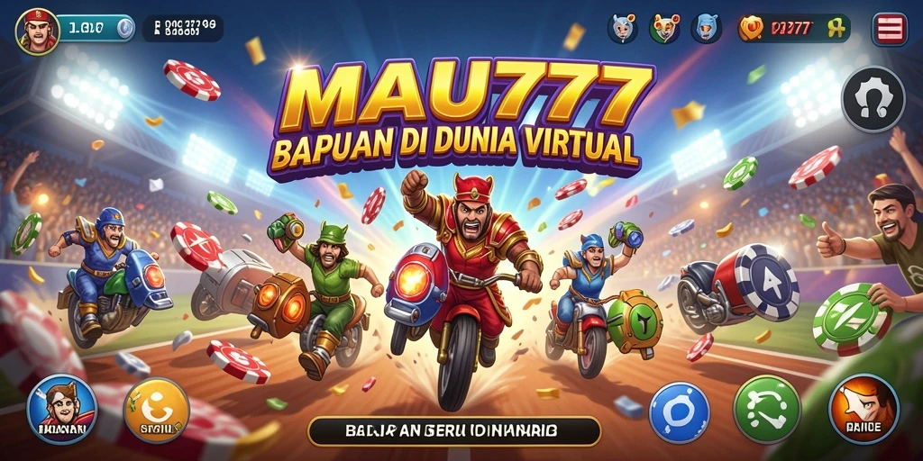 Tampak gameplay seru balapan di MAU777 dengan mobil yang beraksi.