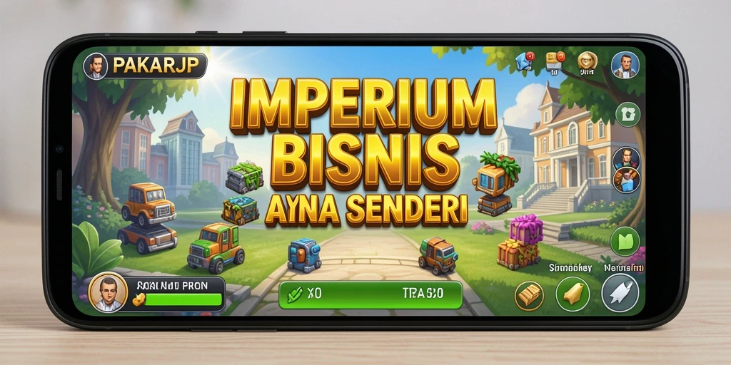 Tampilan gameplay <strong>PAKARJP</strong> yang menampilkan strategi bisnis yang cermat.