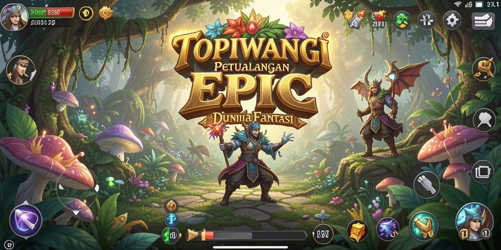 Tampilan gameplay RPG yang menawan dan beragam karakter.