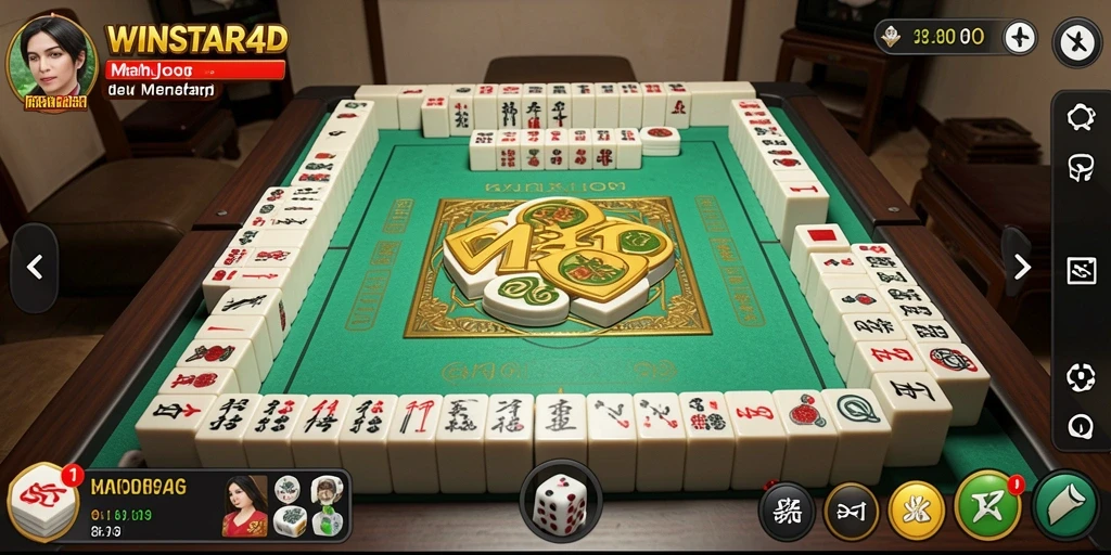 Screenshot gameplay WINSTAR4D menampilkan keasyikan bermain Mahjong.